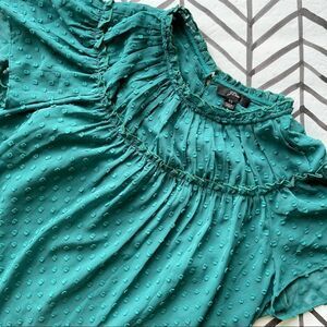 J. Crew Green Layered Blouse